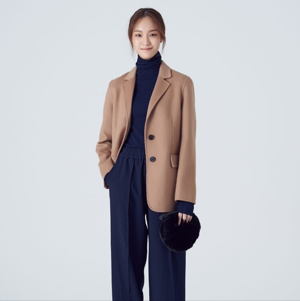 8seconds Wool Blended Yellowish Brown Single Jacket